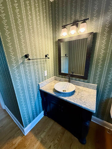 Hendersonville, TN York Wallcoverings Powder Room Installation